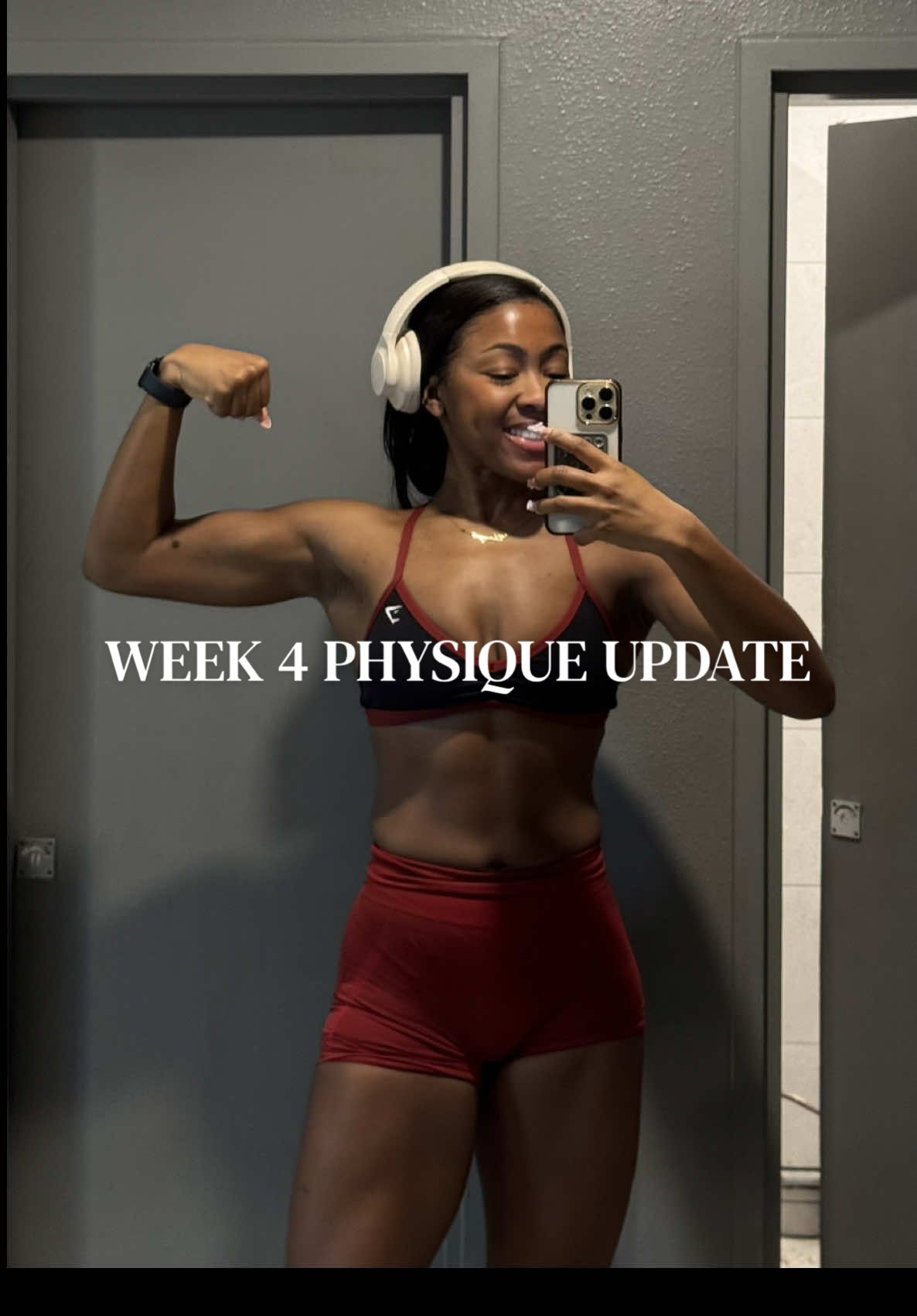 TikTok post by @rosefitnesss for Gymshark. Caption reads: @Gymshark for both outfits {use [...].