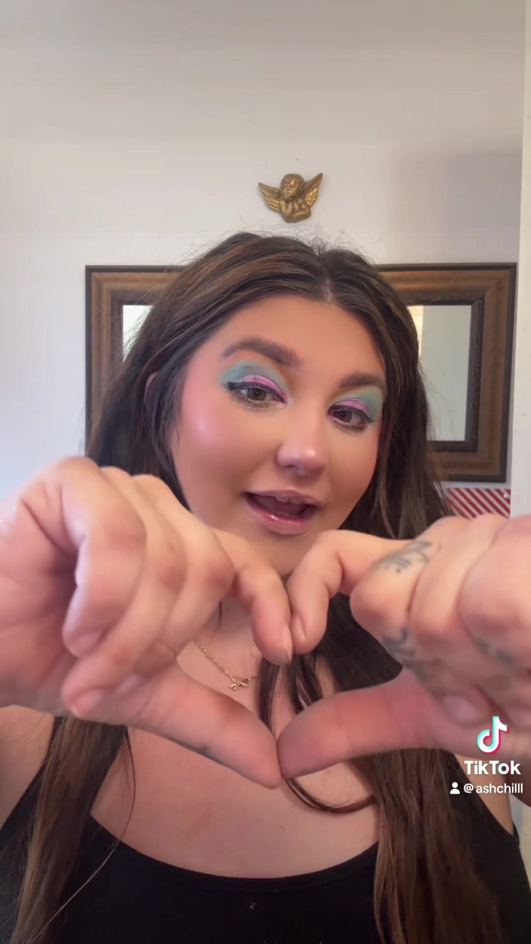 TikTok post by @ashchilll for Beautyblender. Caption reads: [...] @NYX Professional Makeup @Beautyblender....