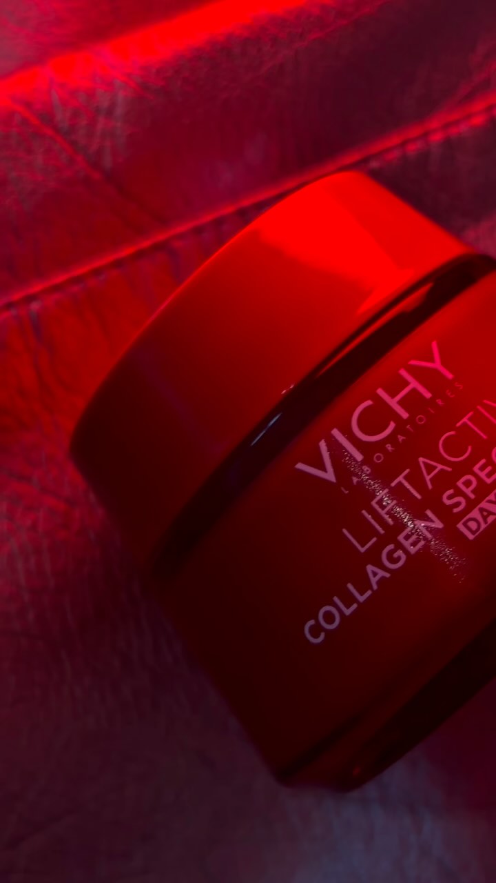 Instagram post by @stefanadavid for BUZZStore. Caption reads: Vichy Liftactiv Collagen Specialist Serum & Cream....