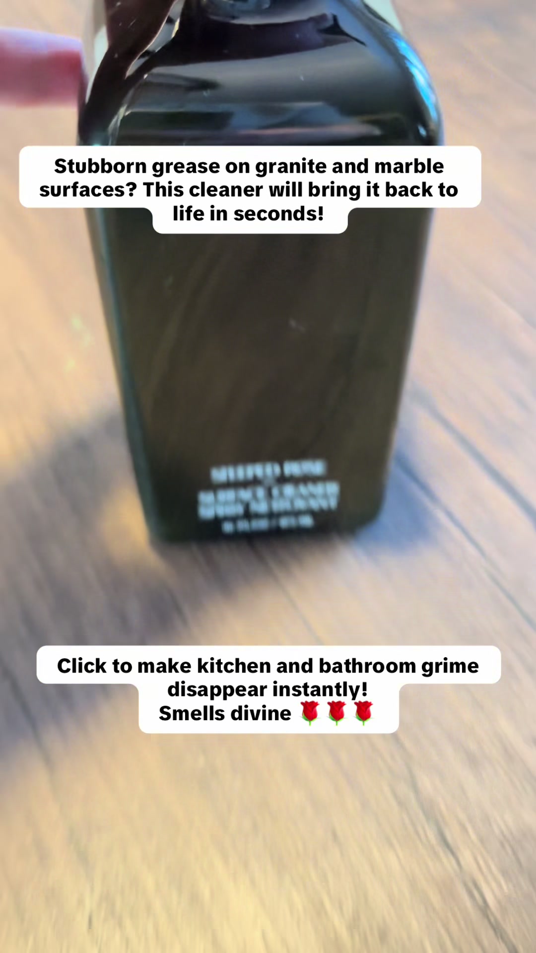 TikTok post by @cmg1nonly for Homecourt. Caption reads: [...] #BathroomCleaner #CleanTok #HomeCourt....