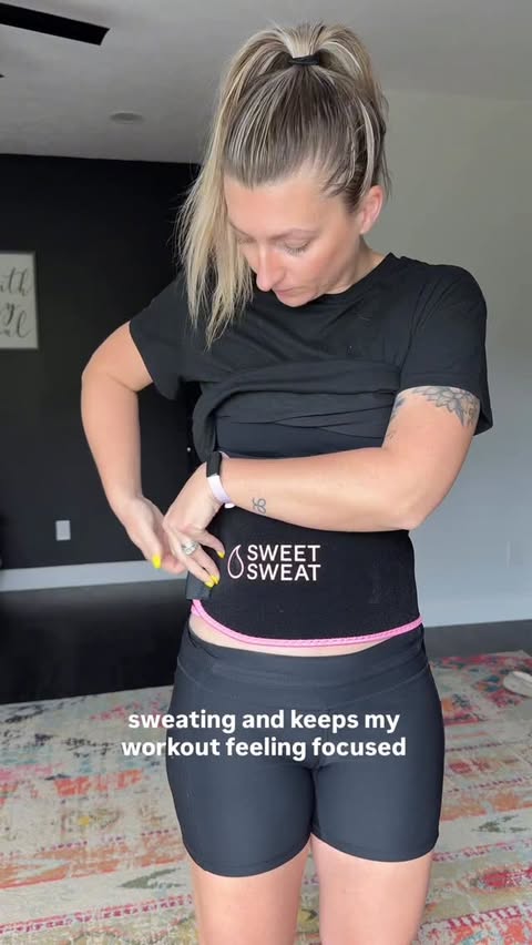 Instagram post by @brittany.jo.rush for Sweet Sweat. Caption reads: Obsessed with this sweet sweat bundle! You can....