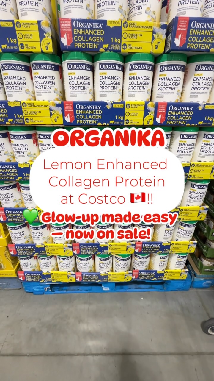 Instagram post by @costcofindscanada for Organika. Caption reads: 💚 Glow-up made easy — now on....