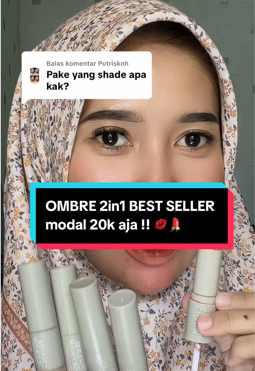 TikTok post by @damaineda for Madame Gie Cosmetics. Caption reads: [...] cussss mumpung readyyyyy 💋@Madame Gie....
