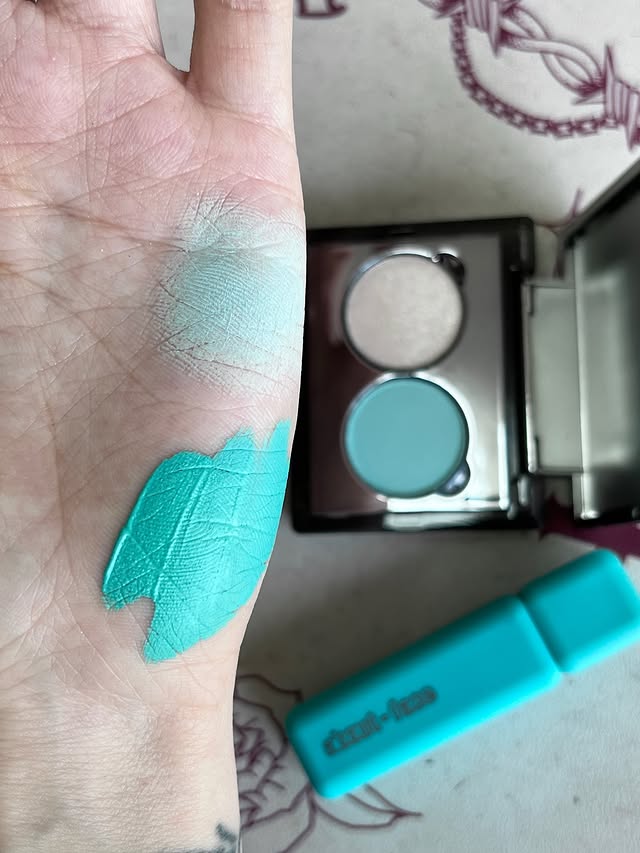 Instagram post by @freya86_ff for About-face Beauty. Caption reads: Turquoise 🪺🩵✨✨ Turquoise is having its moment....