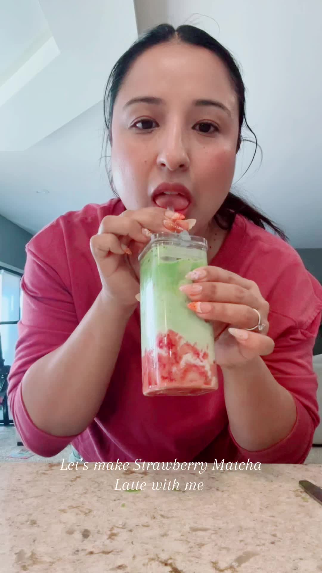 TikTok post by @manjitasingh2020 for Blue Bottle Coffee. Caption reads: [...] #matchalatte @Blue Bottle Coffee @DWTS....