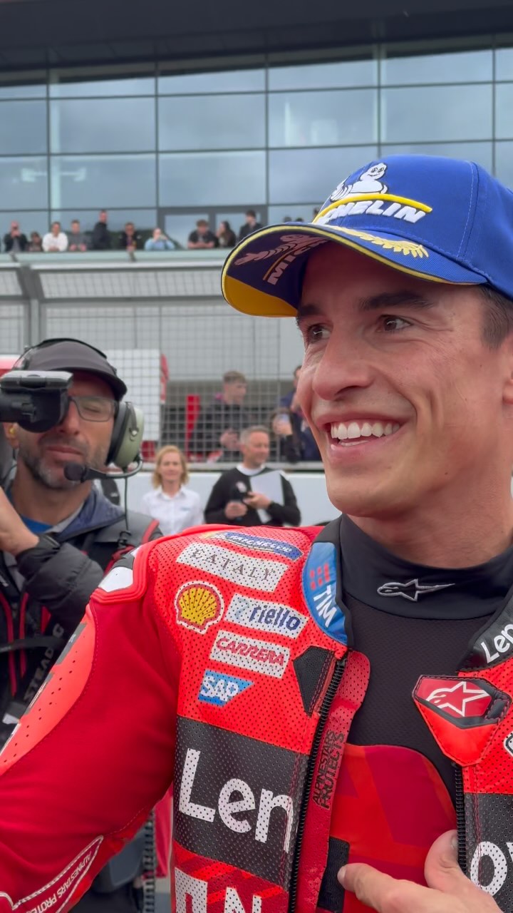 Instagram post by @ducaticorse for Lenovo. Caption reads: P2 🔥🇬🇧💪
@marcmarquez93 

#ForzaDucati....