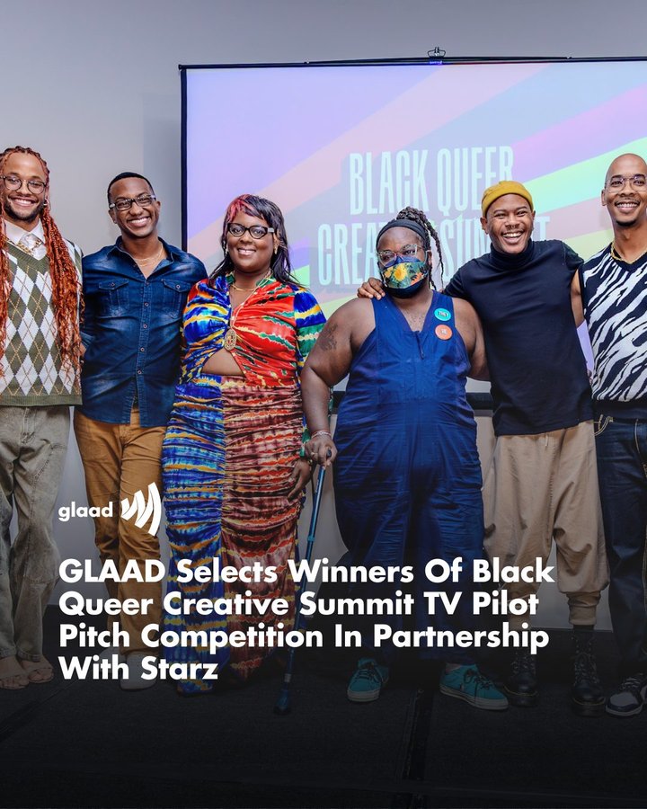 Instagram post by @amberabundance for GLAAD. Caption reads: [...] to the incredible finalists of GLAAD’s 2025....