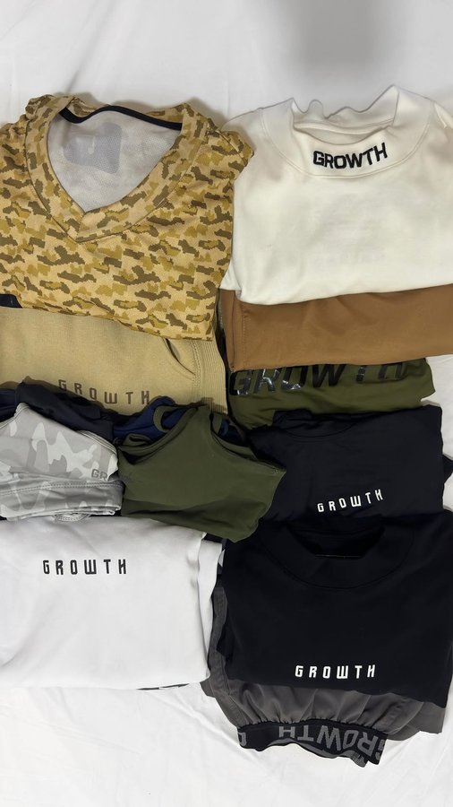 Instagram post by @miacarvalhoo for Growth Supplements. Caption reads: [...] 
Todas as peças são da @growthsupplements....