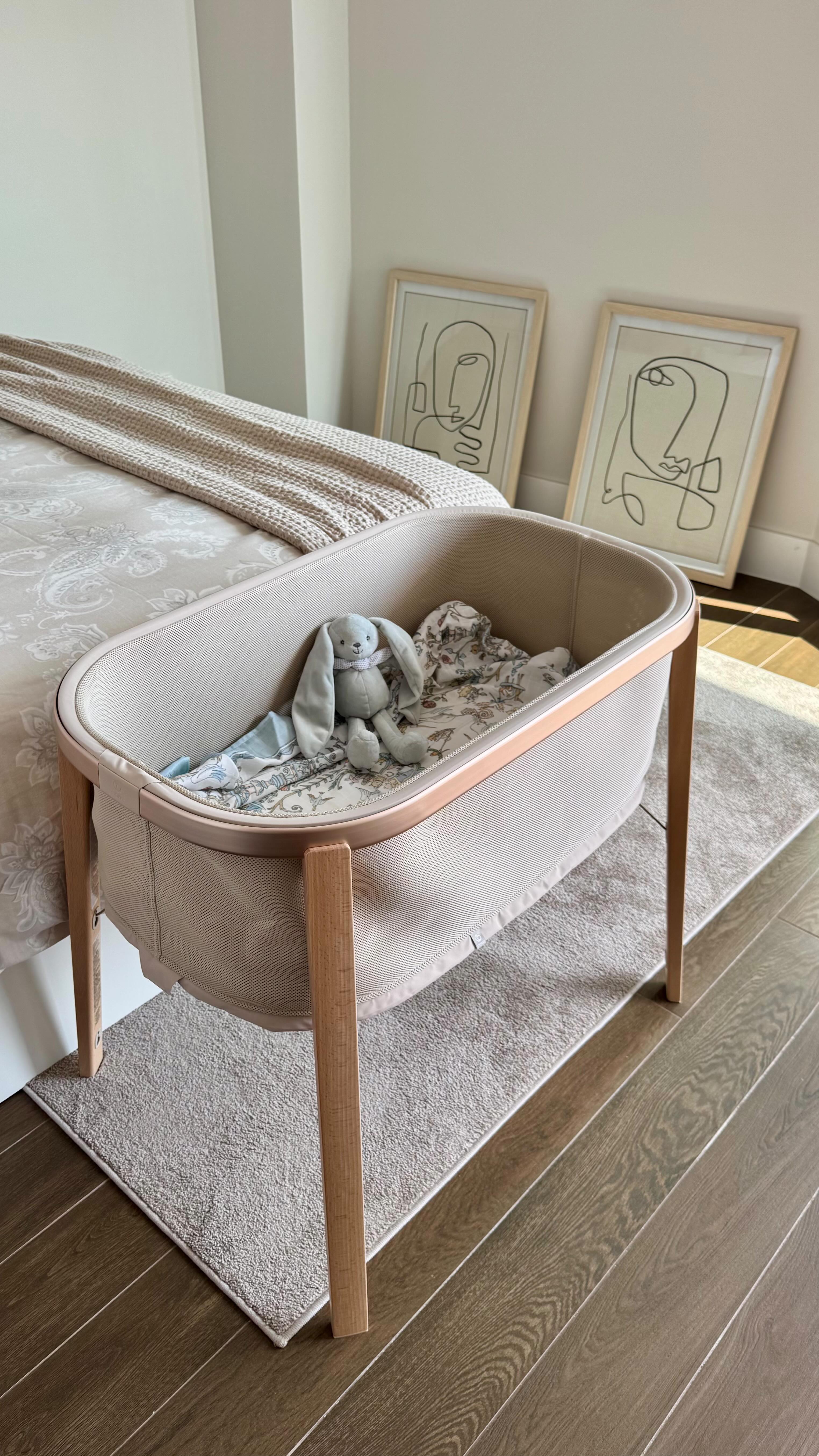 Instagram post by @claudialifter for Stokke. Caption reads: Como madre primeriza te preocupa todo e intentas....