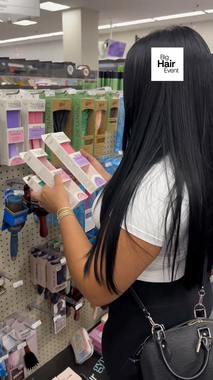 Instagram post by @violetlisettee for Tangle Teezer. Caption reads: @tangleteezer brushes have been a staple in my....