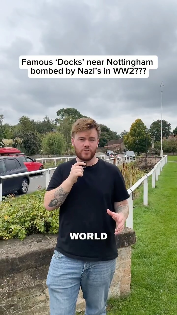 Instagram post by @nottshappening for National Lottery Good Causes. Caption reads: Linby Docks were mistakenly targeted by the....