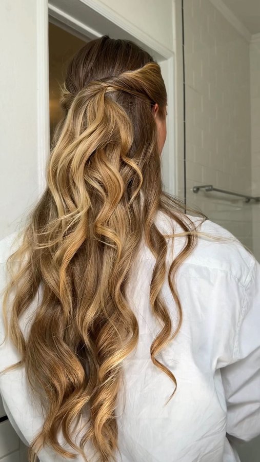 Instagram post by @jadeswildparty for T3 Micro. Caption reads: Bridal-inspired hair in minutes with the @t3micro....