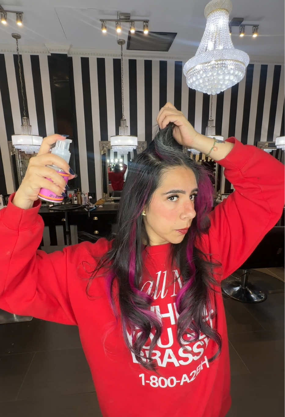 TikTok post by @astridptellez for Good Ass Hair Day. Caption reads: Trying out @Good Ass Hair Day-Katelynn powder dry....