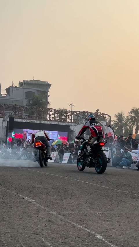 Instagram post by @smokyriders for Castrol. Caption reads: Castrol Power1 presents Revolution Stunt event....