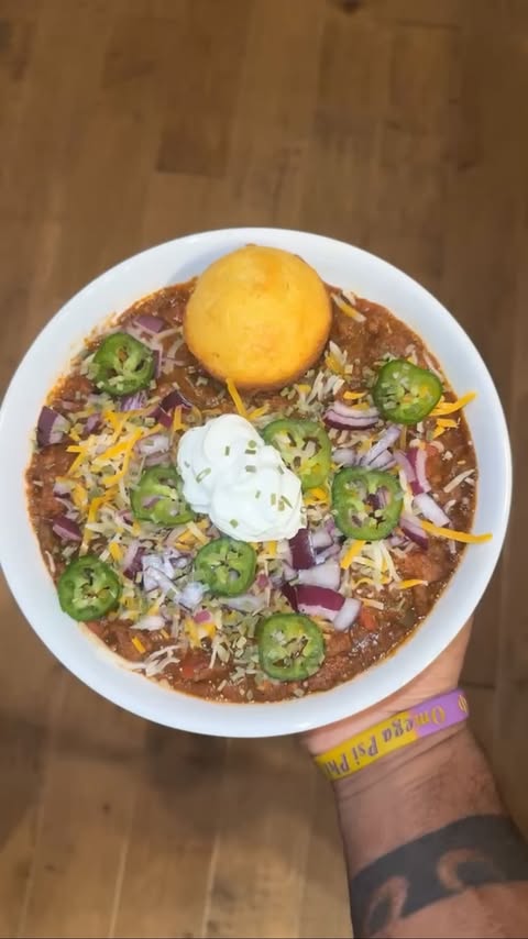 Instagram post by @dez_grillardin for Wild Fork Foods. Caption reads: Make sure you save this one🔥
Smoked chili with....