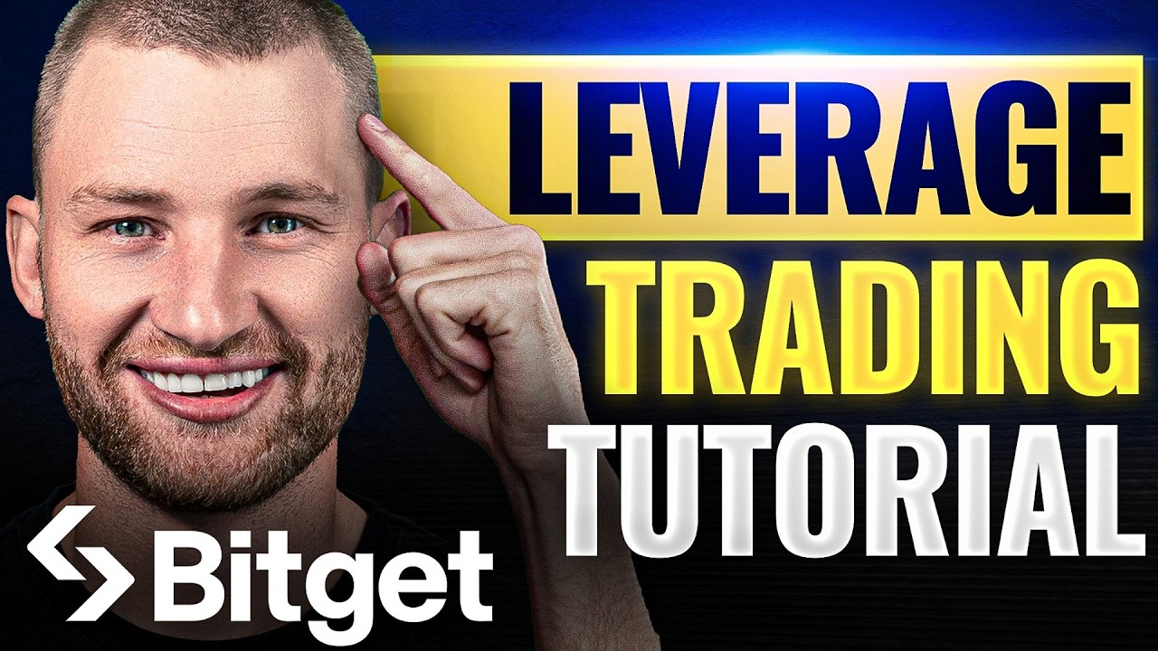 YouTube post by @CryptoBanterGroup for Bitget. Caption reads: Bitget Leverage Trading Tutorial for Beginners....
