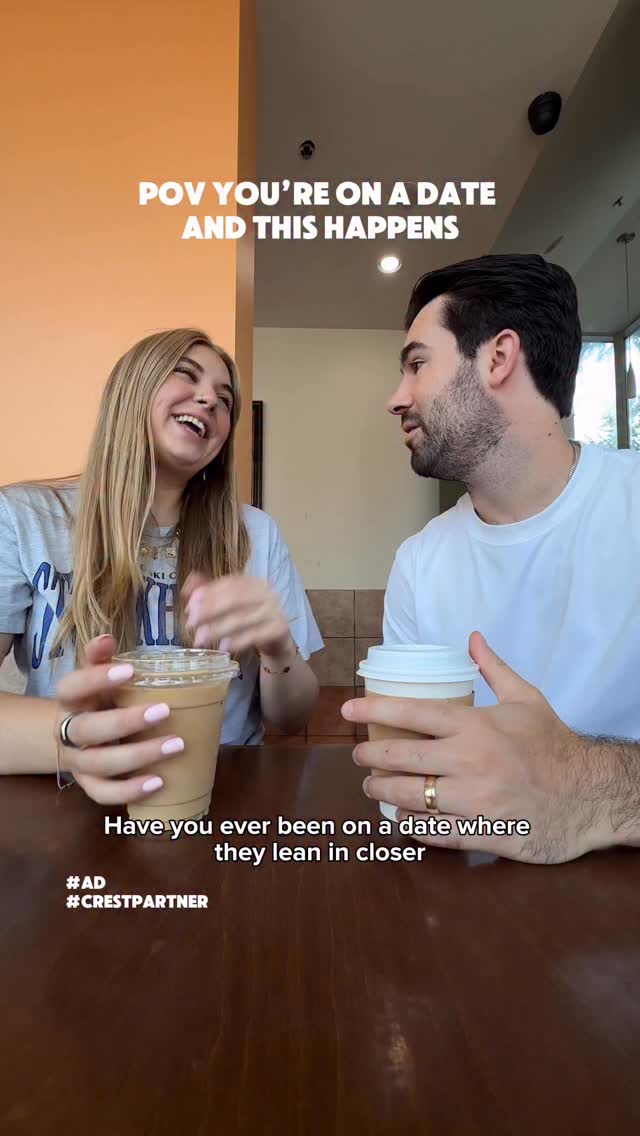 Instagram post by @thatvancouvercouple for Crest. Caption reads: #ad No more bad breath killing the vibe 🤐 With 12....