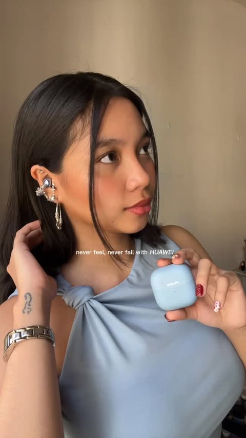 Instagram post by @aaruust for huawei. Caption reads: Level up your earring stacks with the....