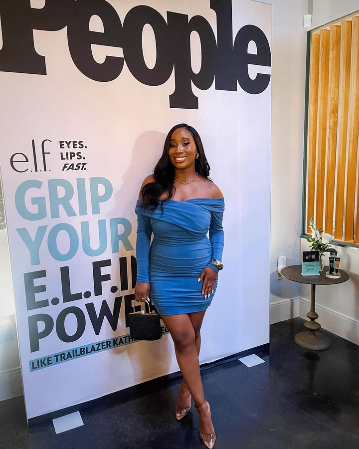Instagram post by @brittney_cherelle for People Magazine. Caption reads: Let’s get glam!💄NEW YouTube video is up on my....