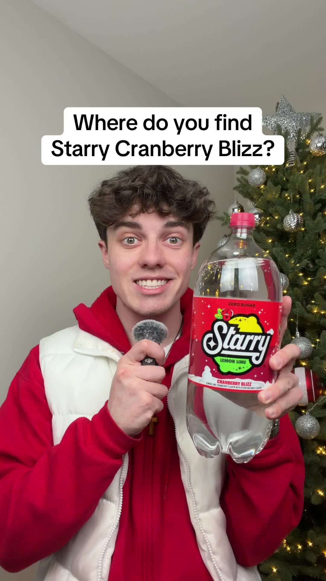 TikTok post by @okcron for Starry. Caption reads: Where to find STARRY® Cranberry Blizz⁉️🍒❄️....