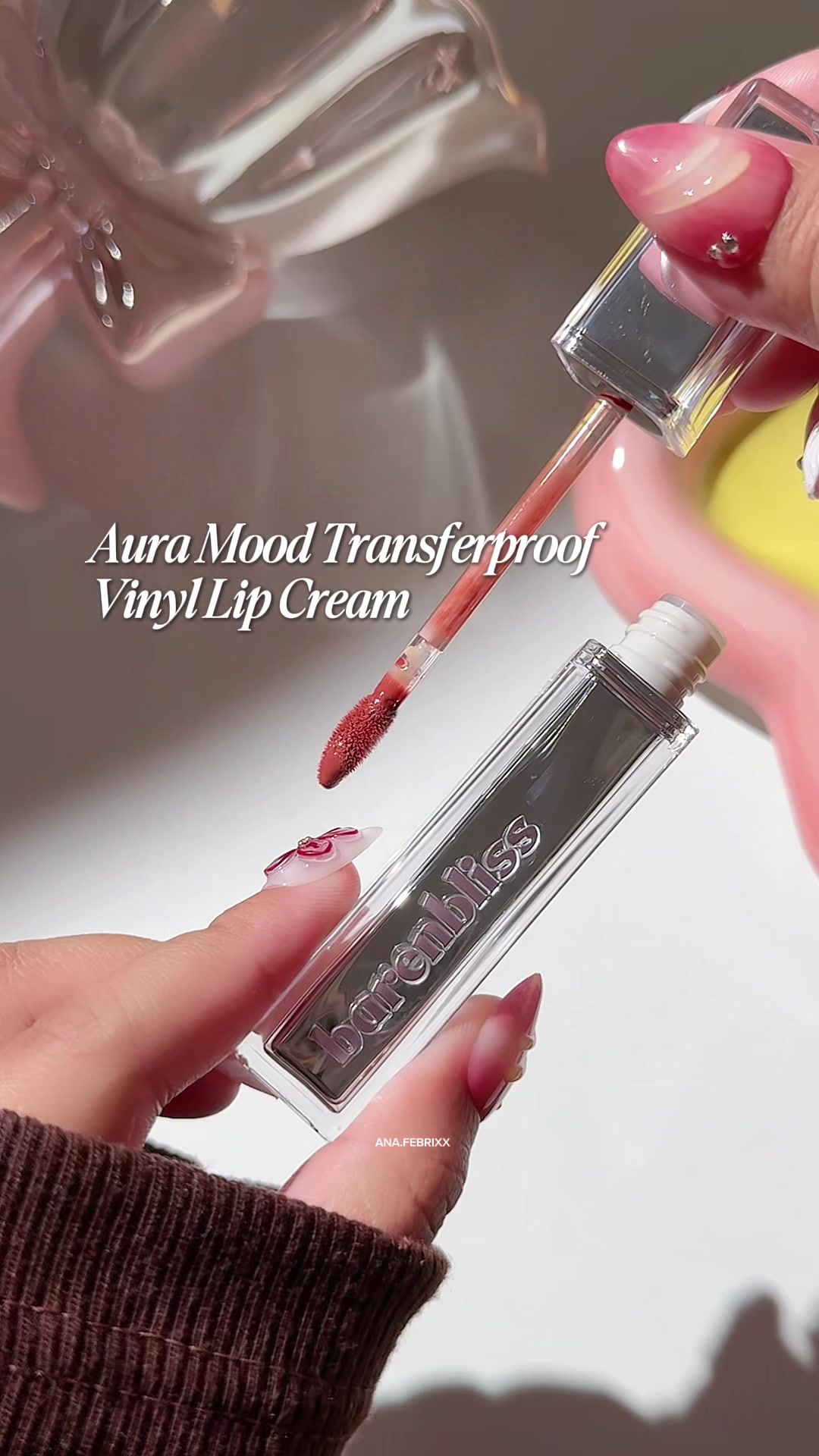 TikTok post by @dairypinkid for Barenbliss. Caption reads: Tau ga @barenbliss_id punya lip vinyl? Cakep bgt....