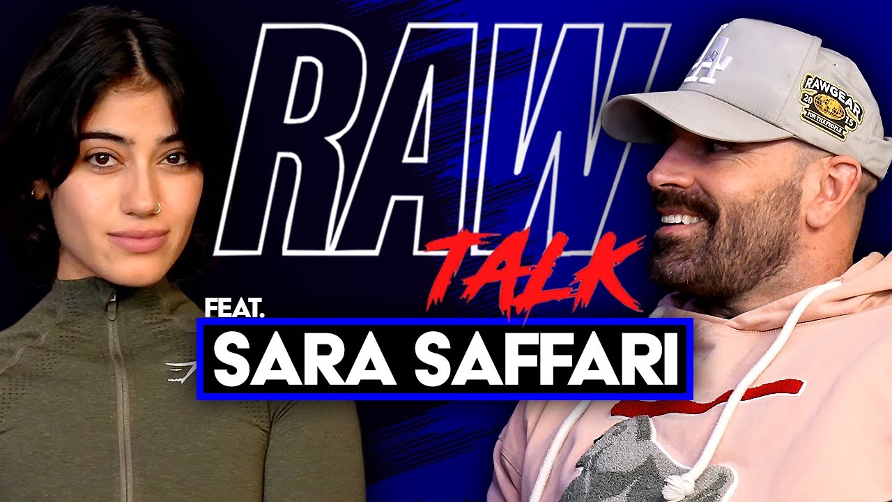 YouTube post by @REALRAWTALK for Ridge. Caption reads: Sara Saffari Gets Rated by Clavicular, The End of....