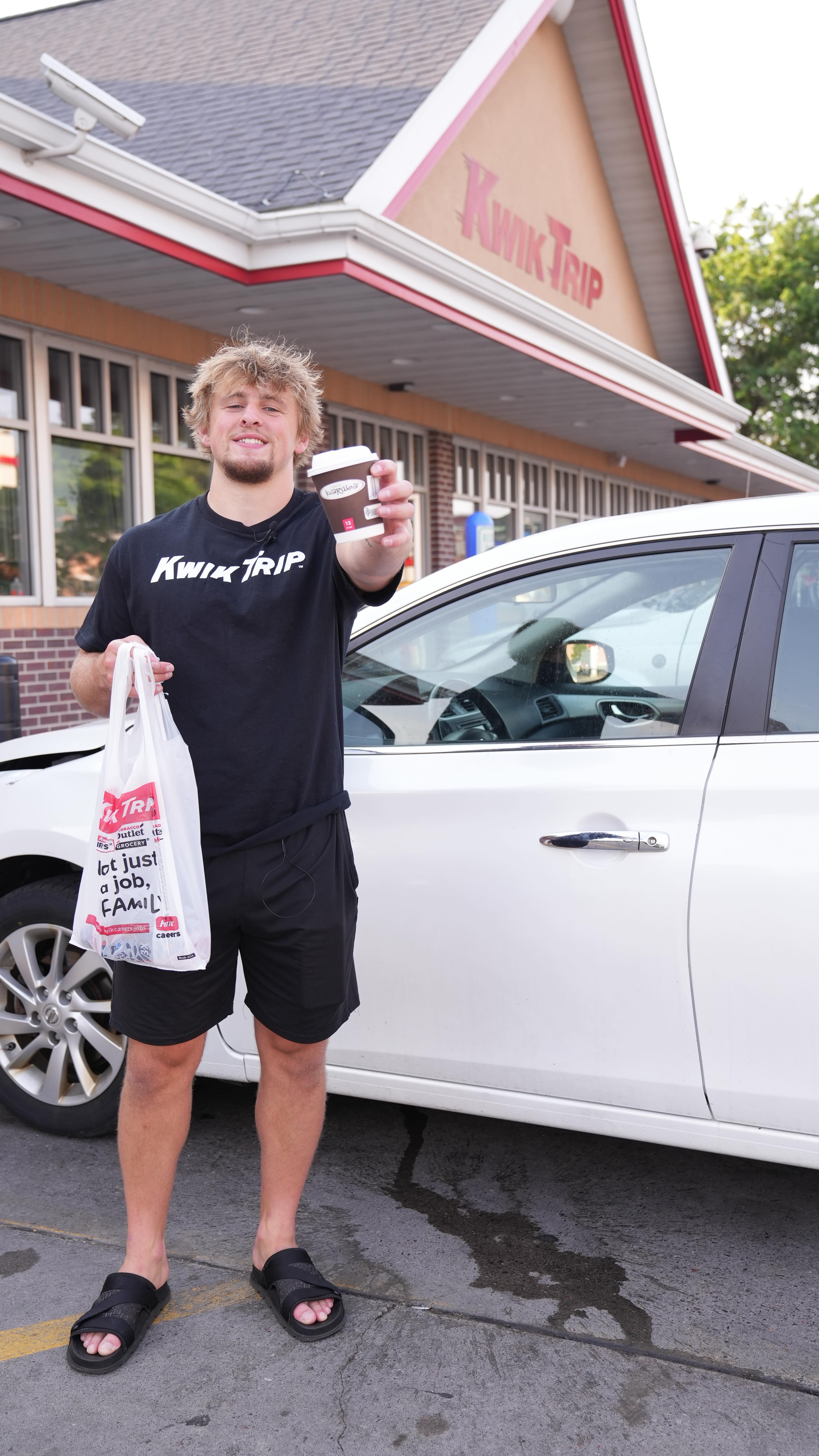 Instagram post by @richie.murph for Kwik Trip. Caption reads: What’s your go-to Kwik Trip item?😎 #ad....