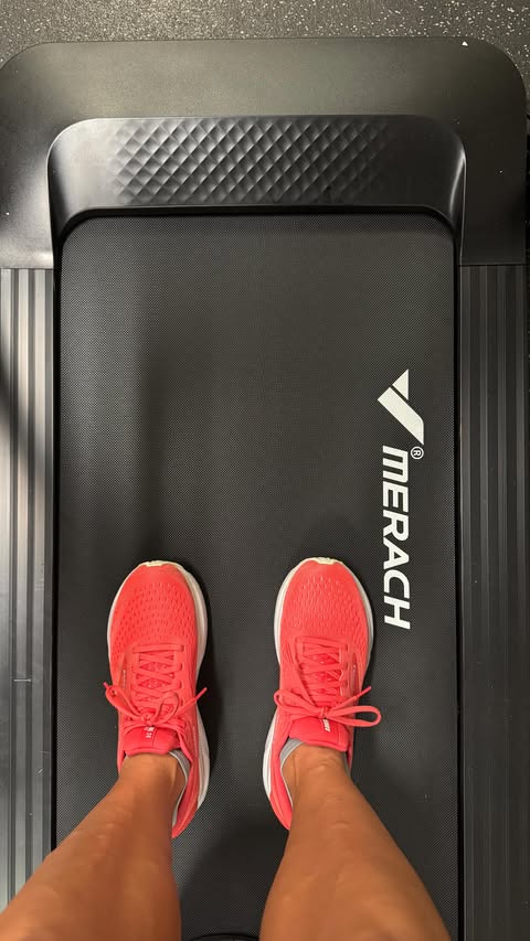 Instagram post by @paisleylandry for Merach. Caption reads: [...] this past week solo parenting, my @merachfit....