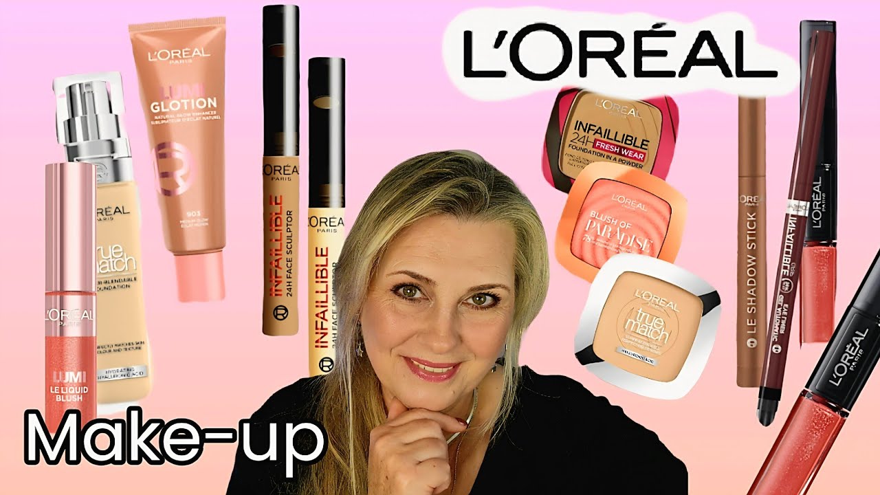 YouTube post by @kanalsharones.779 for Mainpunkt. Caption reads: L'Oréal Make-up Full Face New Products November....