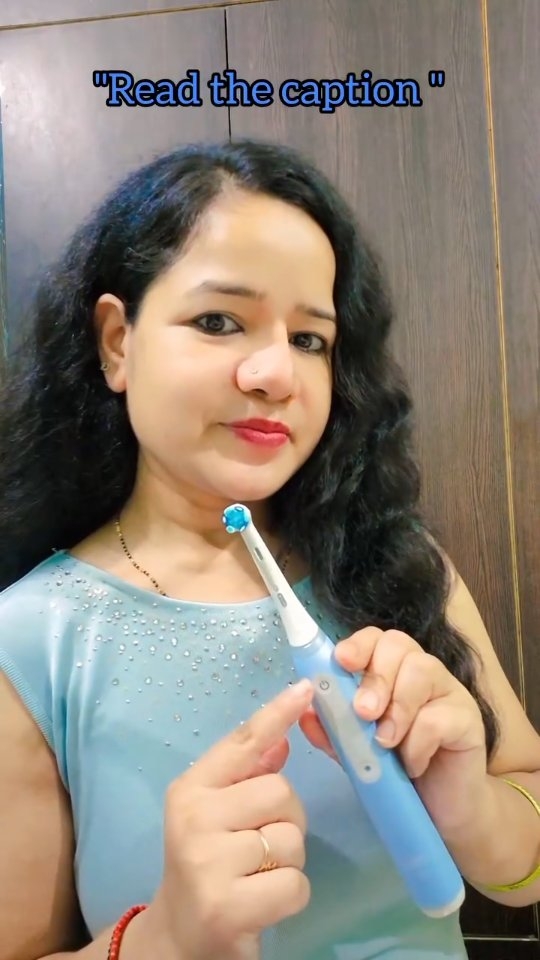 Instagram post by @manju_rawatb for Oral-B. Caption reads: 🦷 Smart, sleek, and powerful — meet the Oral-B....