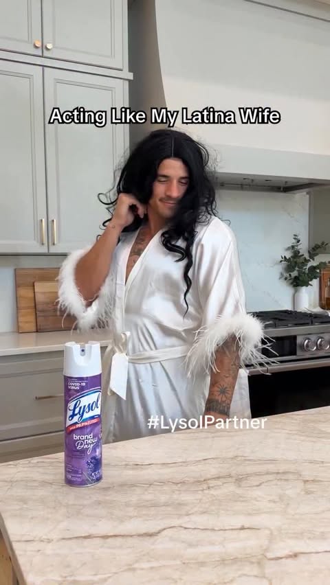 Instagram post by @nikovaldes for Lysol. Caption reads: #LysolPartner She’s got the whole house smelling....