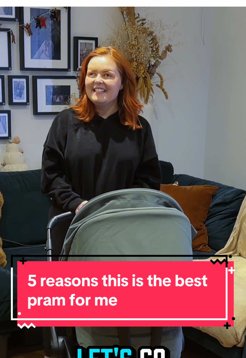 TikTok post by @lucyedwards for John Lewis. Caption reads: 5 ways I feel as a blind person my new pram is....