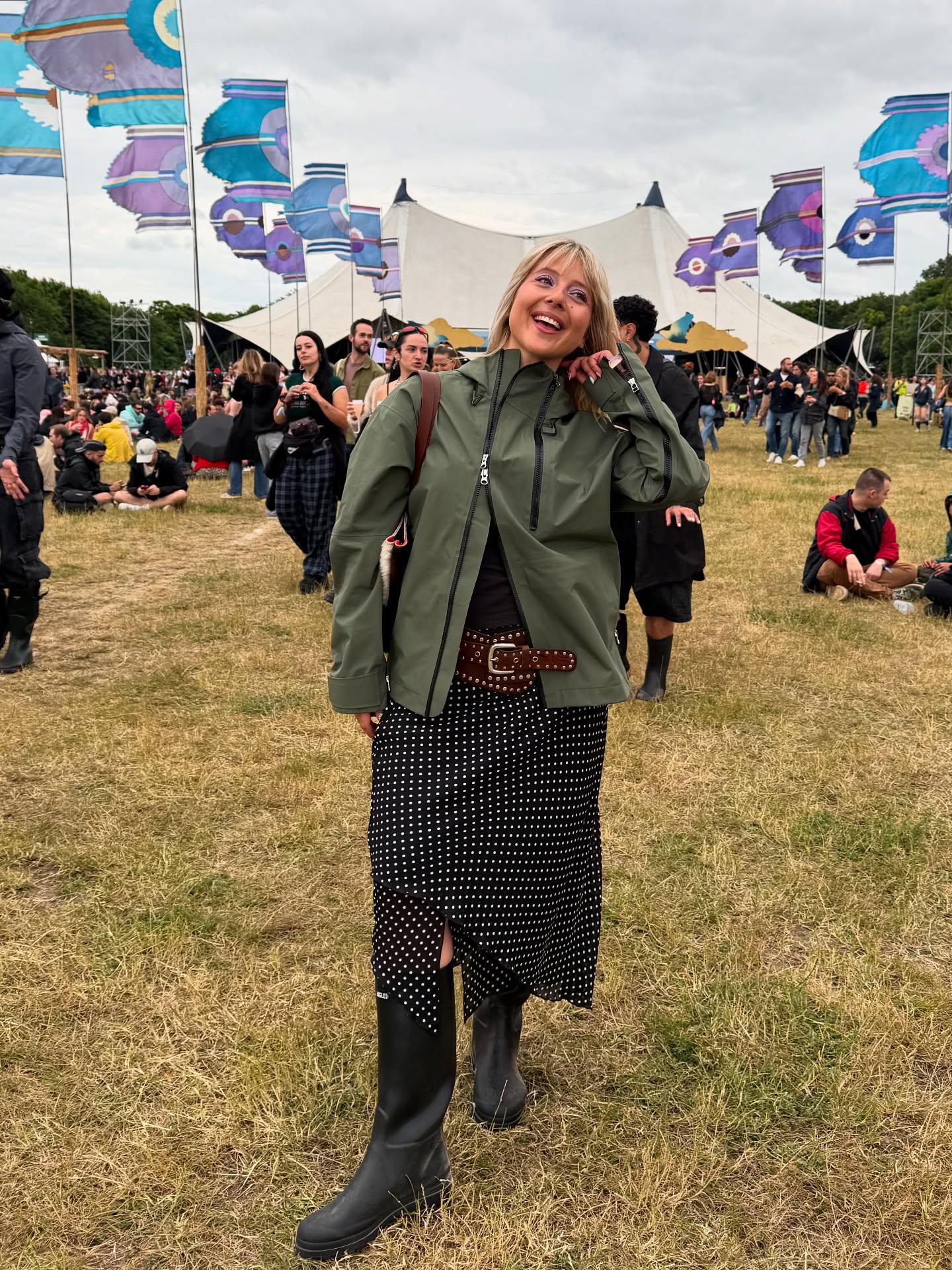 Instagram post by @paulinecharbit for Jbl. Caption reads: to le meilleur festival 🫰🏼merci @welovegreen &....