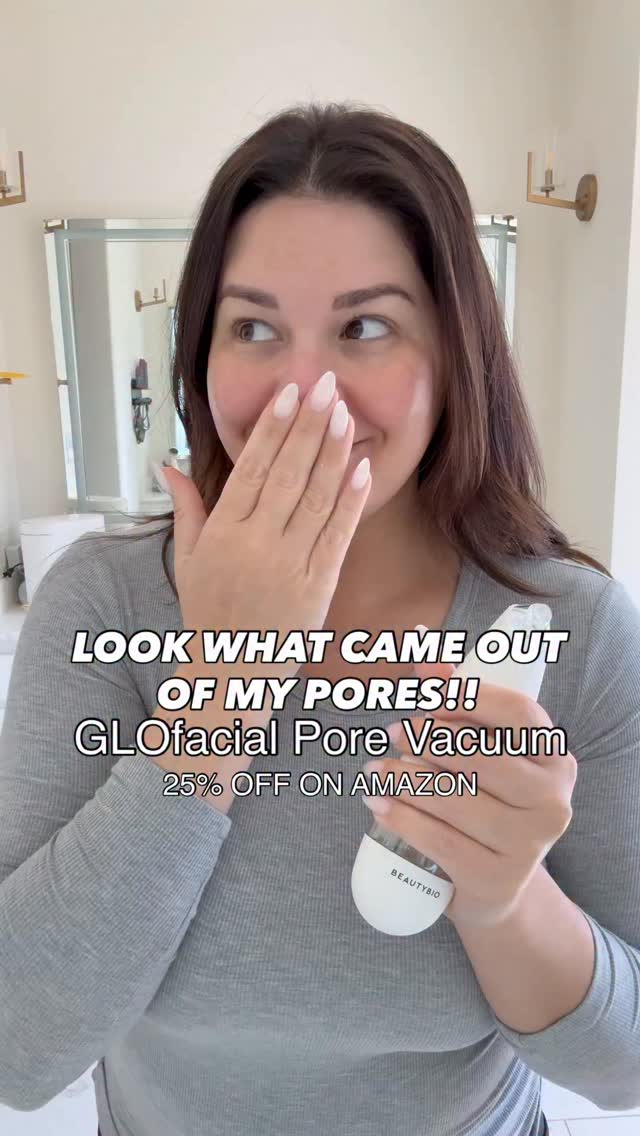Instagram post by @curvestocontour for BeautyBio. Caption reads: The @beautybio GLOfacial, aka vacuum for your....