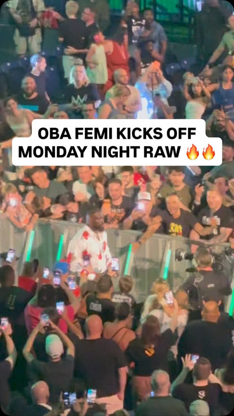 Instagram post by @princelnf for WWE. Caption reads: [...] is even crazier in person 🔥🔥 #o2uk #wwe....