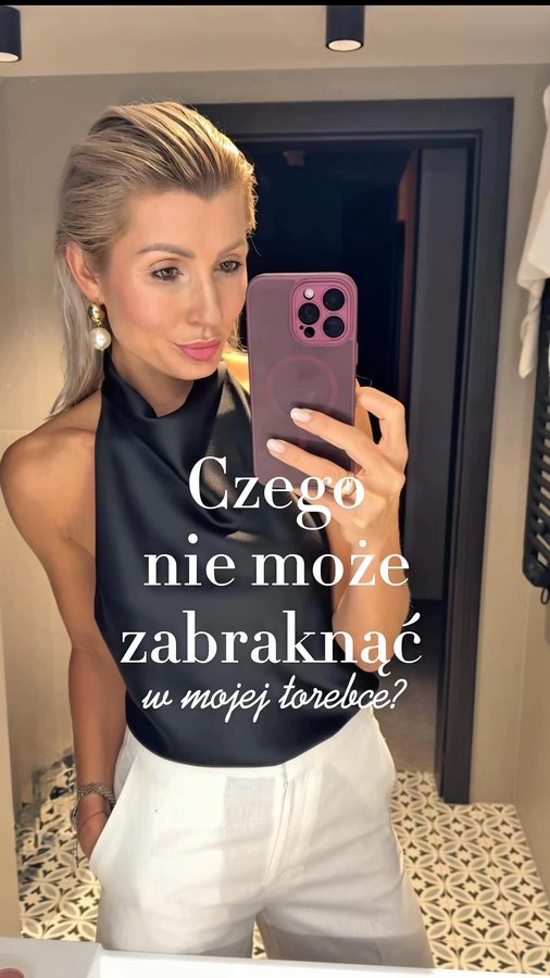 Instagram post by @inspirowana_aktywnoscia for Poleneparis. Caption reads: ✨ Są rzeczy, bez których nie wychodzę z domu…....