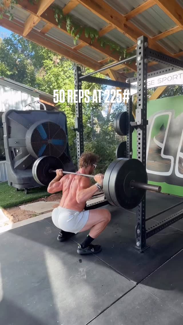 Instagram post by @erichinman for Transparent Labs. Caption reads: 10 minute EMOM: 5 reps at 225#. Try this EMOM at....