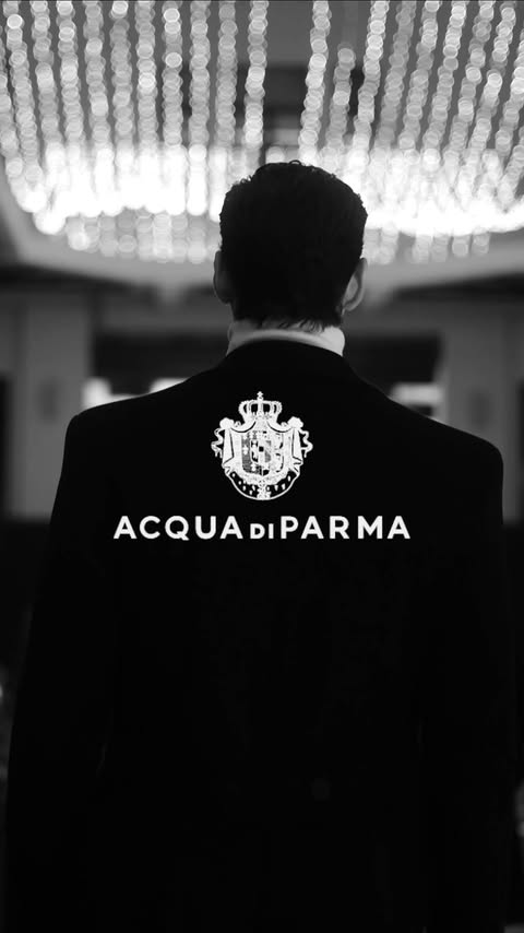 Instagram post by @emiliosmarku for Acqua di Parma. Caption reads: Christmas close with @acquadiparma Antelao Holiday....