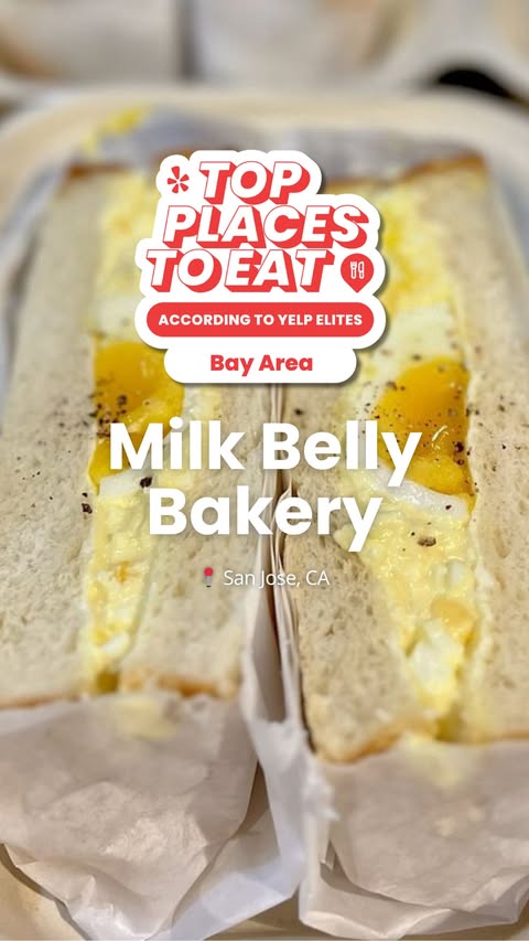 Instagram post by @milkbellyca for Yelp. Caption reads: Coming in at #34 on the Top 100 Places to Eat in....