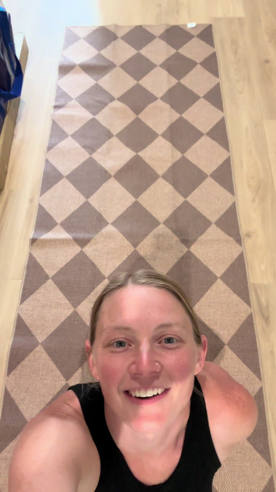 TikTok post by @thatsjust.myopinion for Lahome. Caption reads: Washable jute rug! @lahome #rug #homedecor....