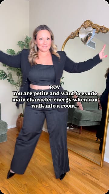 Instagram post by @stylenright for Jcpenney. Caption reads: If you’re petite and want to walk into a room and....