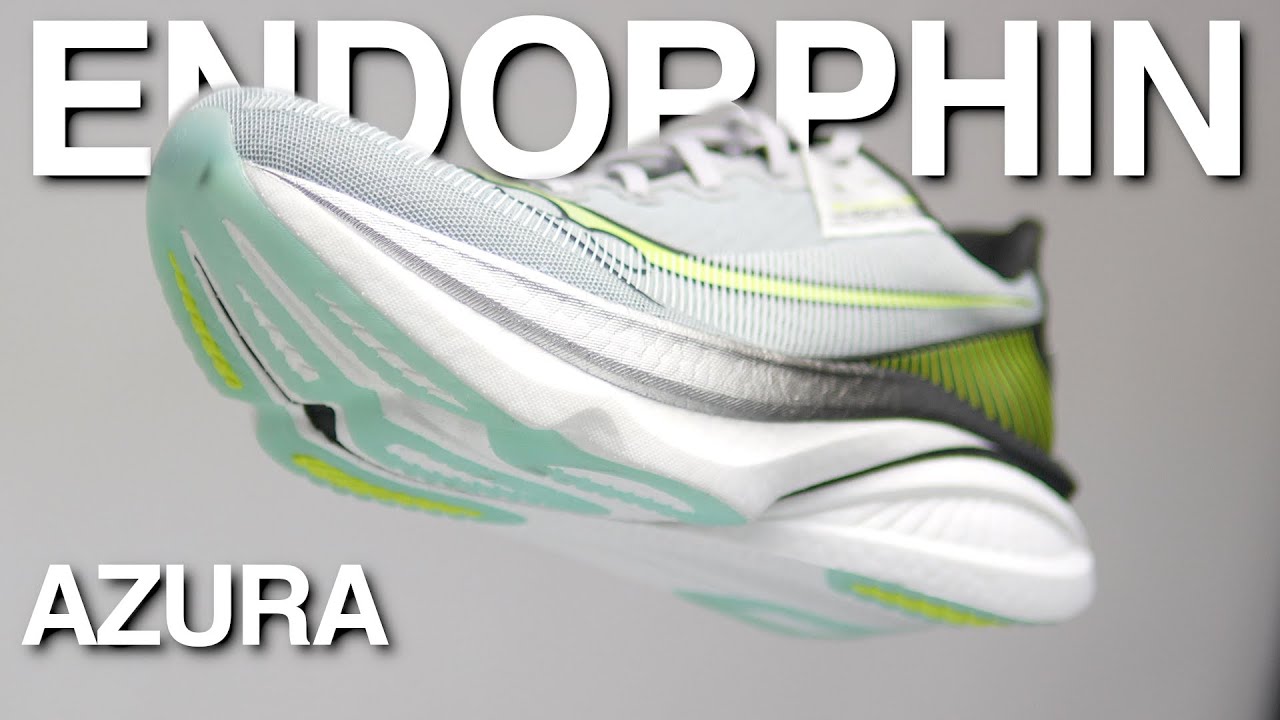 YouTube post by @kofuzi for Saucony. Caption reads: Saucony Endorphin Azura.