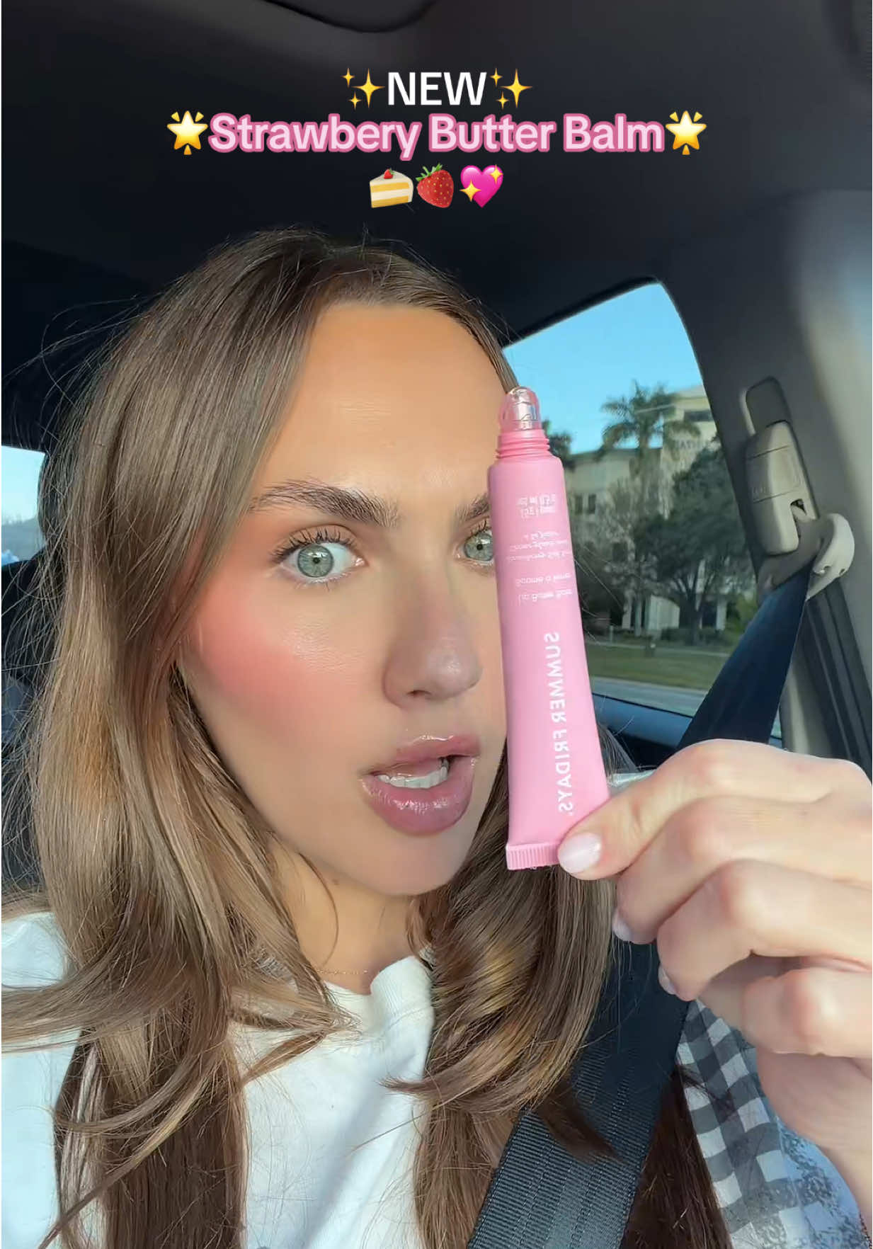 TikTok post by @daniellamagee for Summer Fridays. Caption reads: NEW @Summer Fridays LIP BUTTER BALM IS [...].