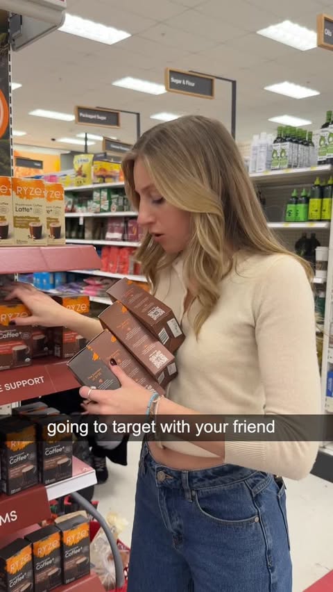 Instagram post by @serahbennett for RYZE SUPERFOODS. Caption reads: [...] no idea what we came here for. #ad....