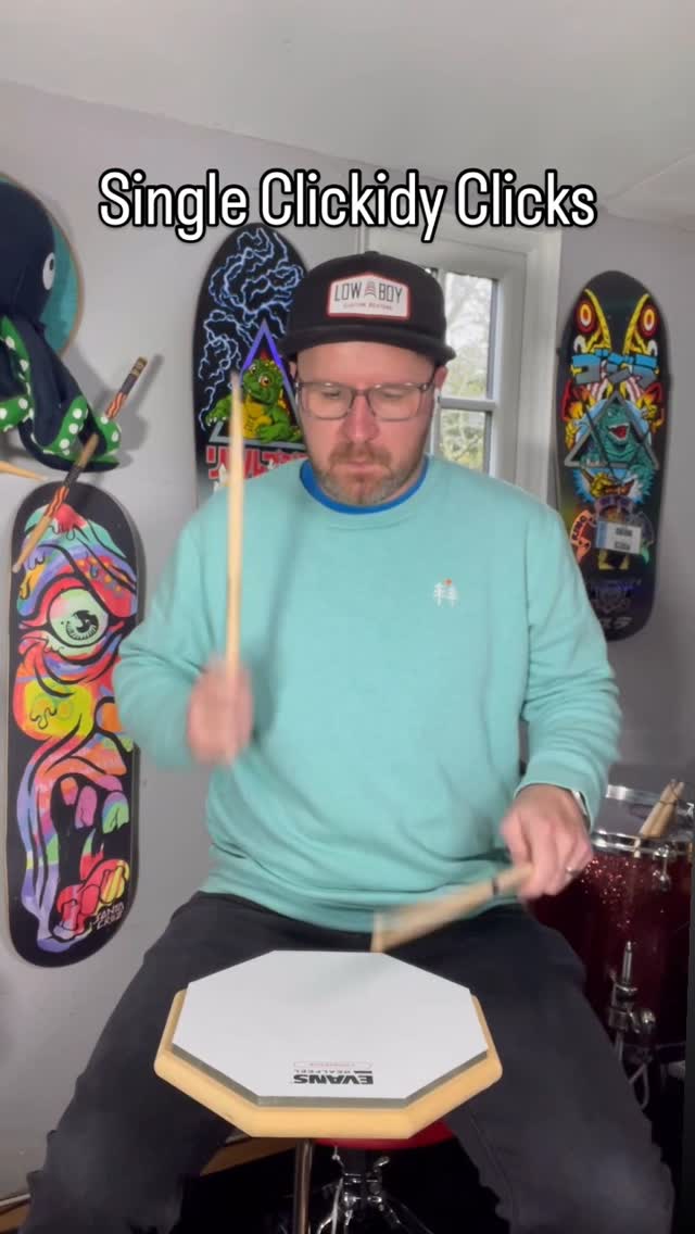 Instagram post by @tomhowarthdrums for EVANS Drumheads. Caption reads: My @theukdrumshow exercise from the....