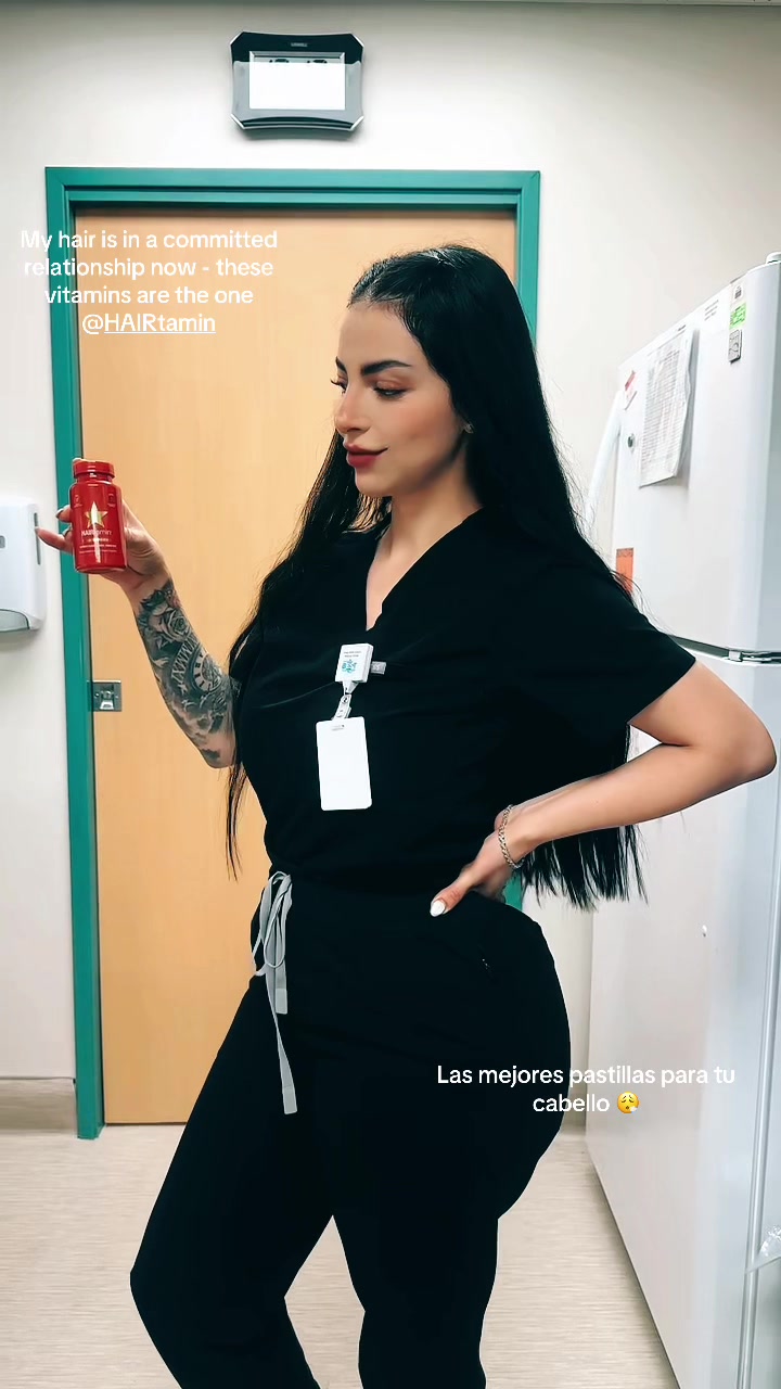 TikTok post by @sanavalostova881 for Hairtamin. Caption reads: #longhair #hairtamin #healthyhairjourney [...].