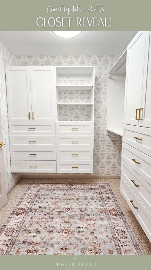 Instagram post by @cedar_hill_builder for Modular Closets. Caption reads: [...] of wasted space! With the help of....