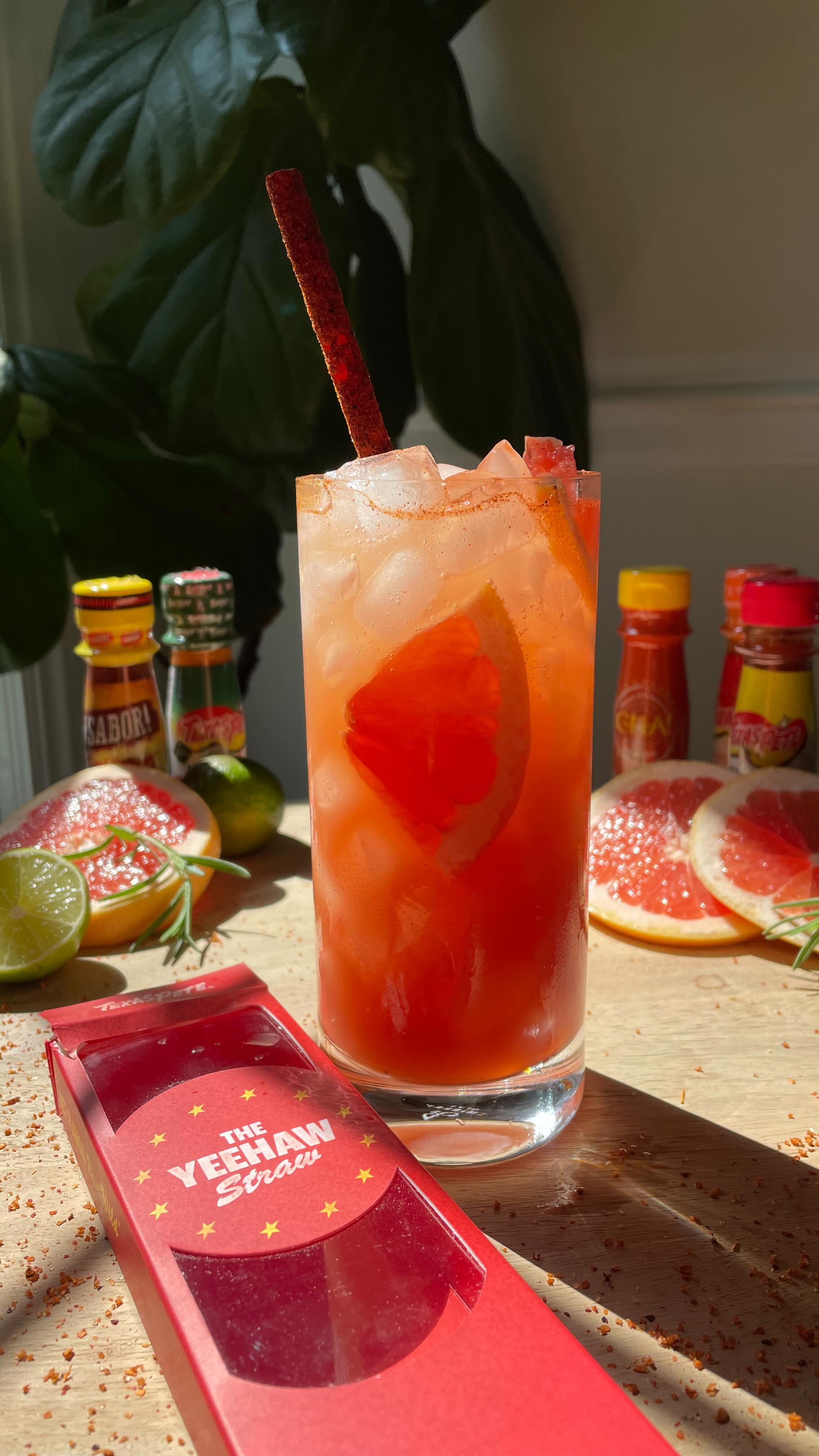 Instagram post by @mocktailgirlie for Texas Pete. Caption reads: [...] we spice things up? I partnered with....