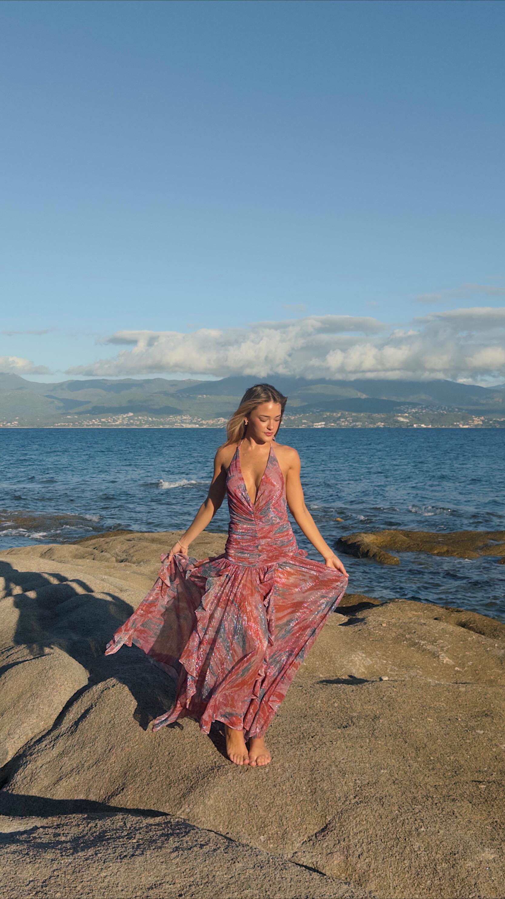 Instagram post by @valegenta for Patbo. Caption reads: Getting dressed in @PatBo while I’m in France just....