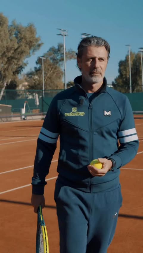 Instagram post by @patrickmouratoglou for Waterdrop. Caption reads: [...] athletes rehydrate with electrolytes.....